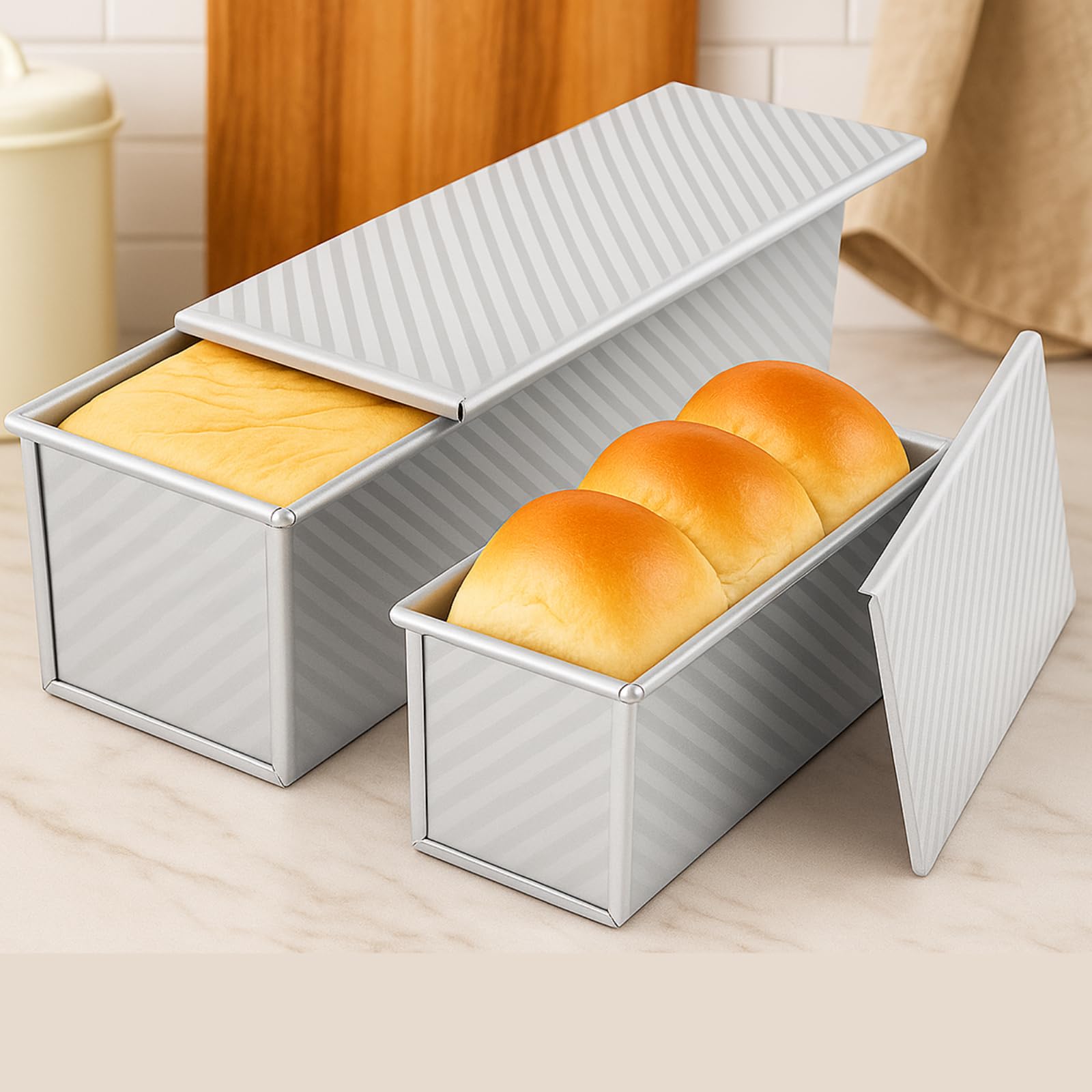 Logario two-pack bread baking setup showing versatile use