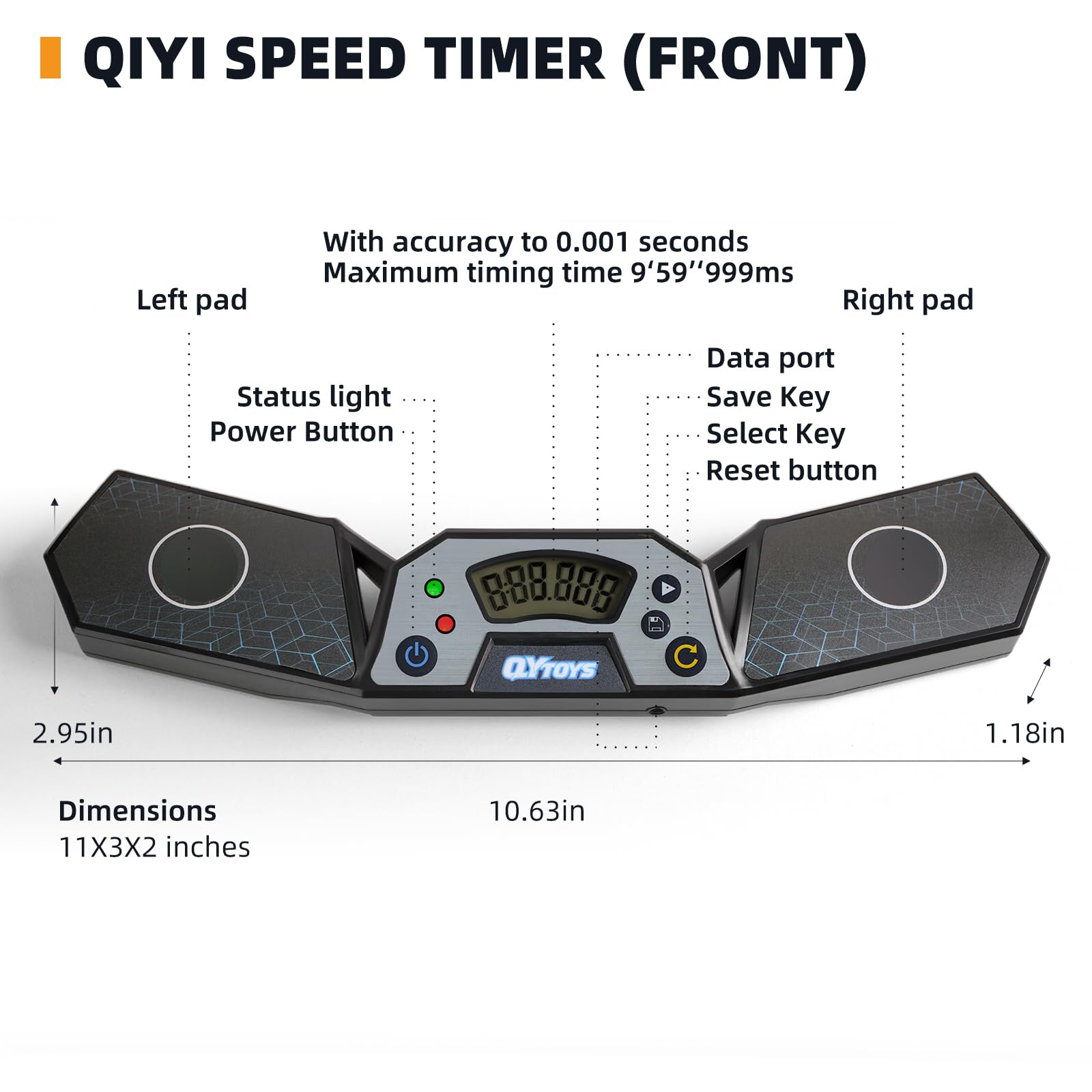LogicTwist Professional Speed Timer top display enables fast readouts mid-competition