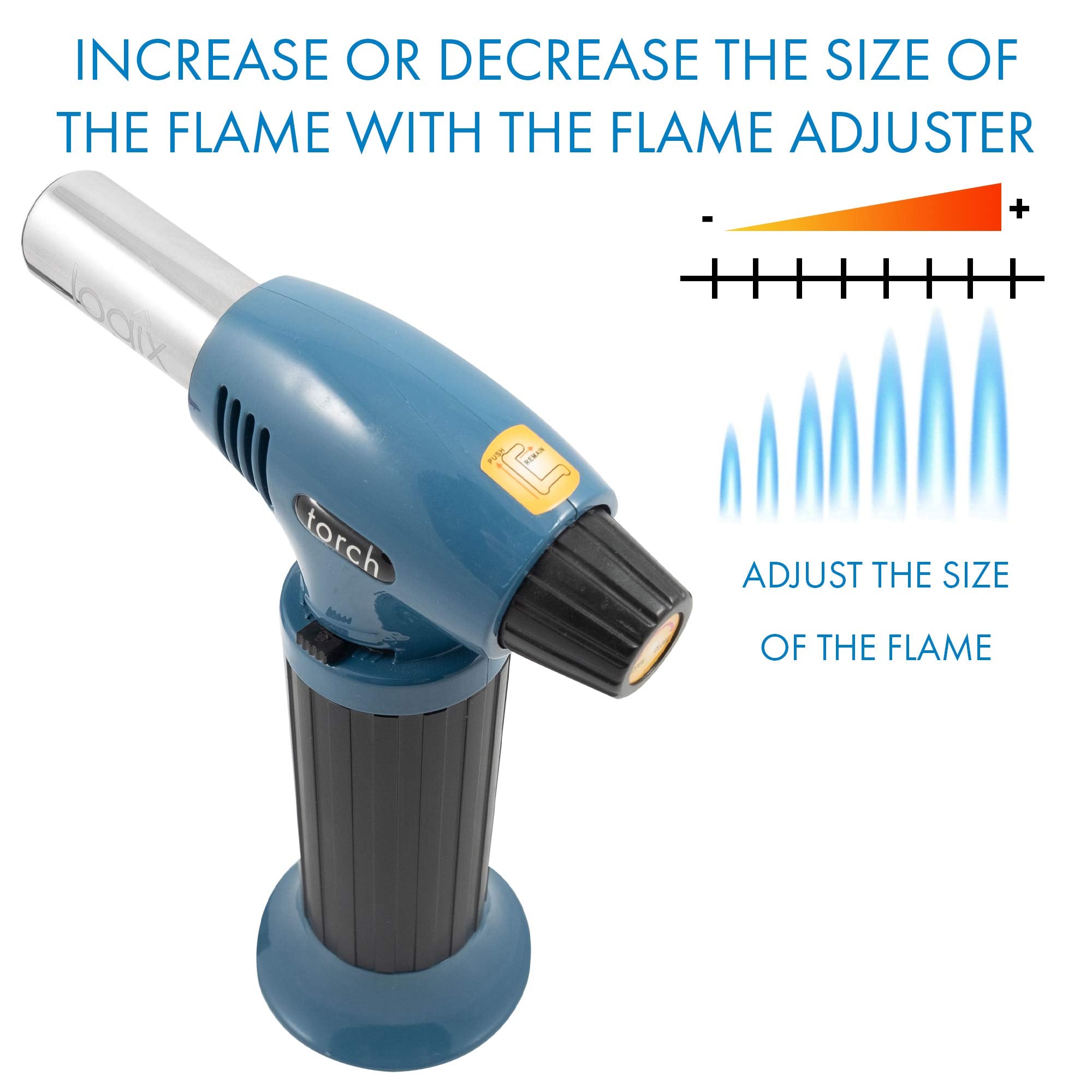 Logix 20910 adjustable flow control enables delicate caramelizing.