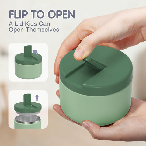 LOHASOK 12oz Kids Thermo capacity ideal for small portions on the go.