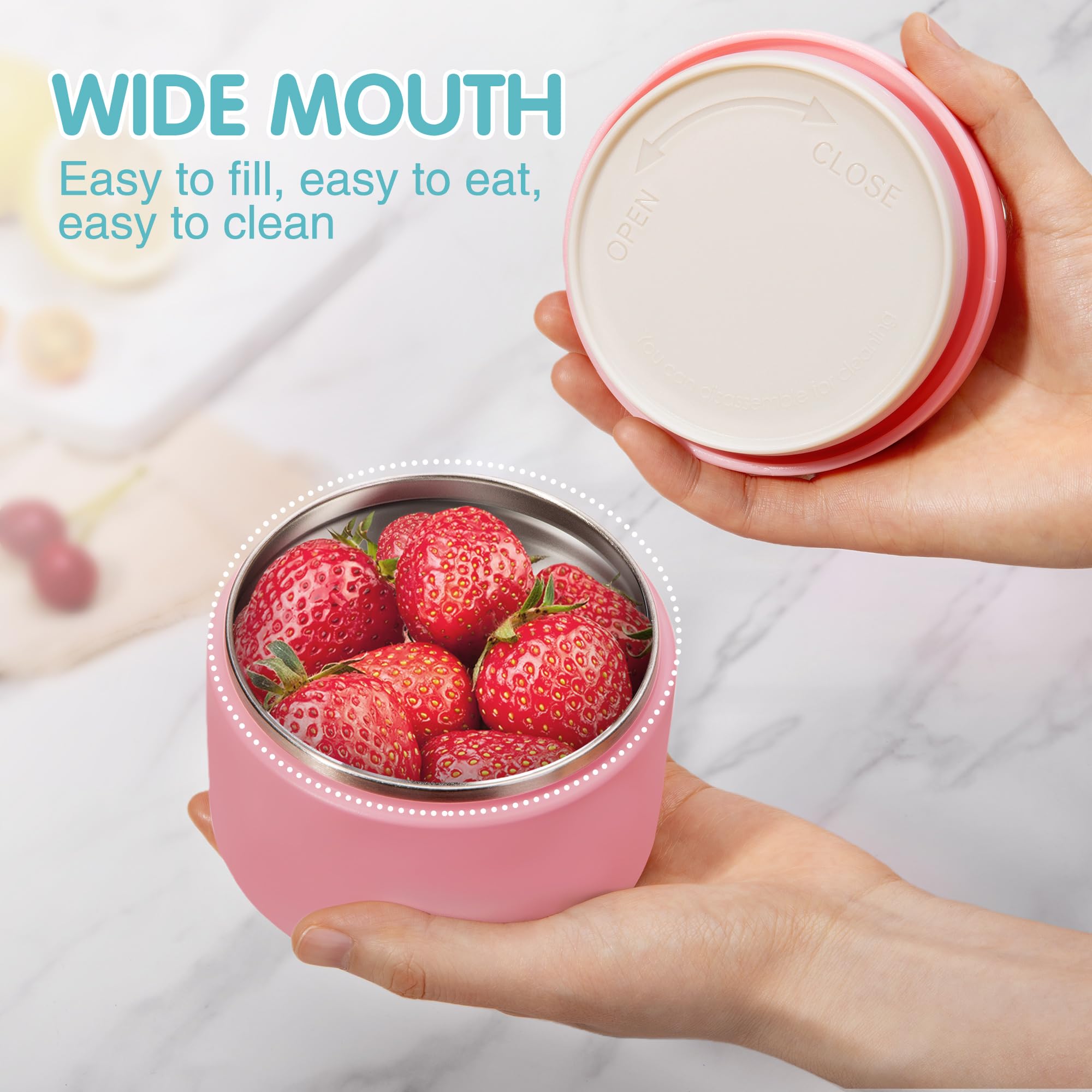 304 stainless steel vacuum insulation keeps food warm or cold