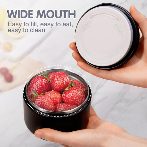 LOHASOK insulated jar preserves hot meals or cold snacks for hours.