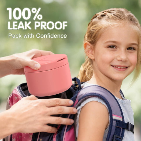 LOHASOK leak-proof seal keeps liquids secure for busy school days.