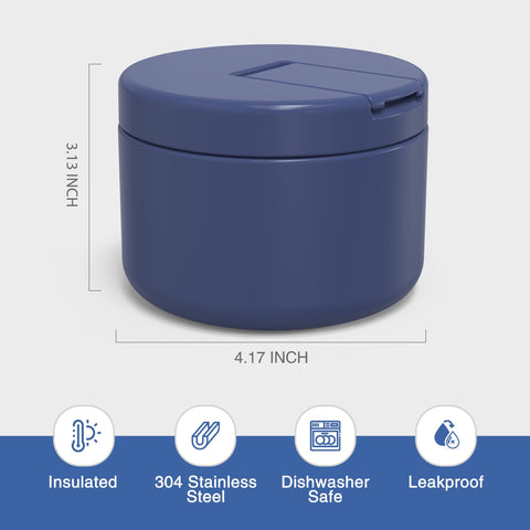 LOHASOK travel-friendly blue compact lunch jar for on the go