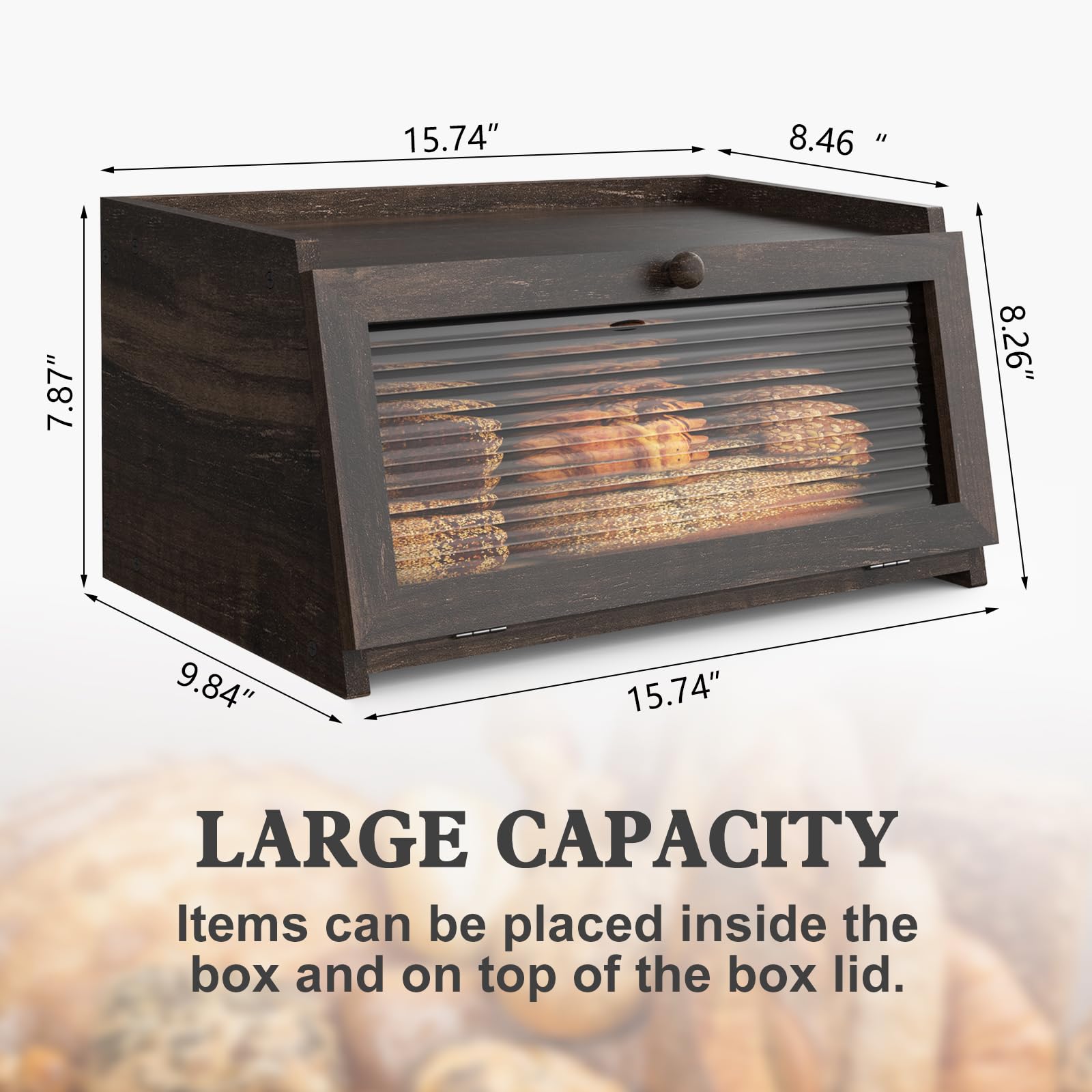 Easy cleaning LOHASOK bread box interior and exterior care
