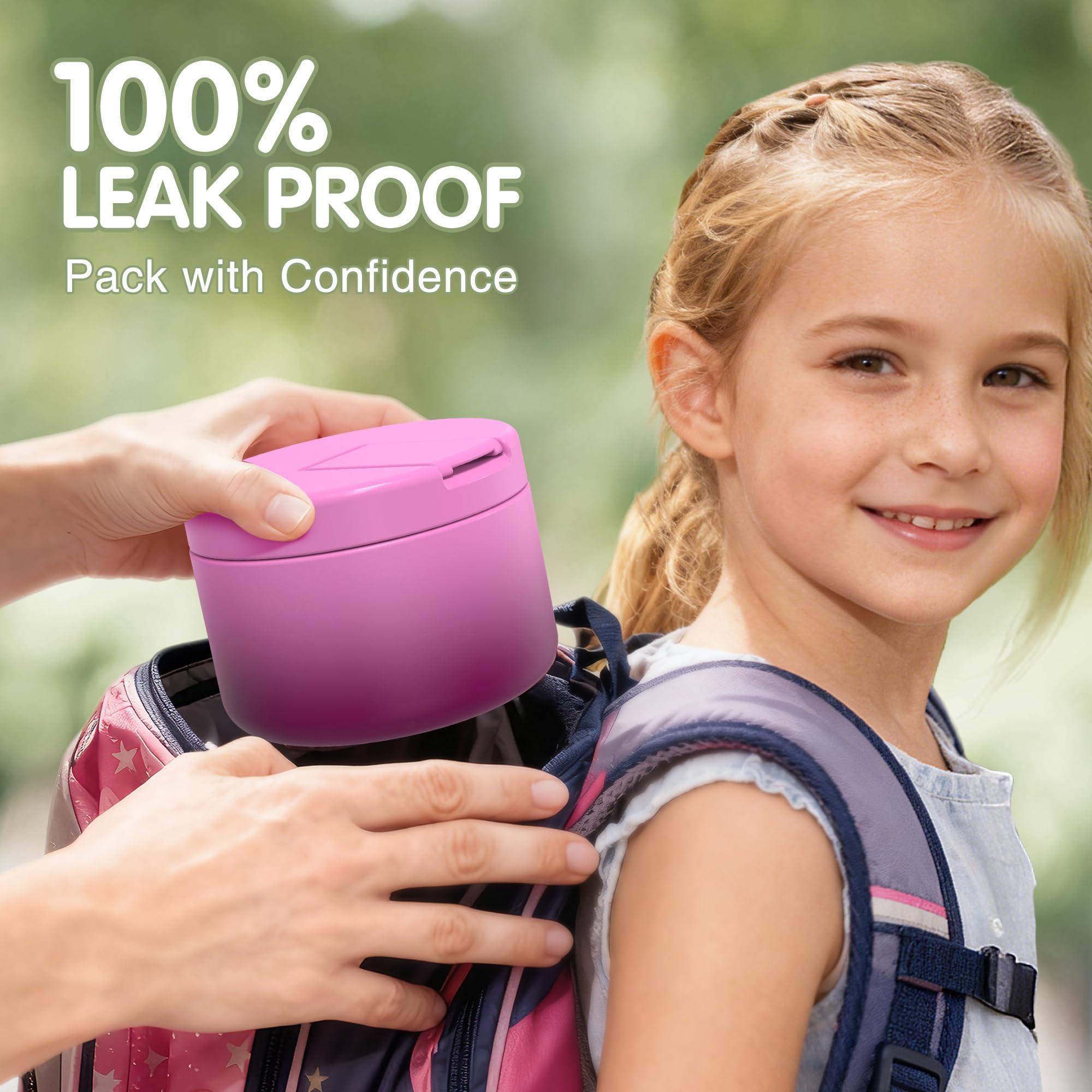 LOHASOK Kids Soup Thermo leak-proof seal prevents spills in backpacks