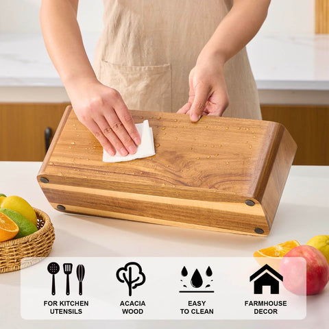 LOHONER utensil holder with slanted opening for easy access to utensils