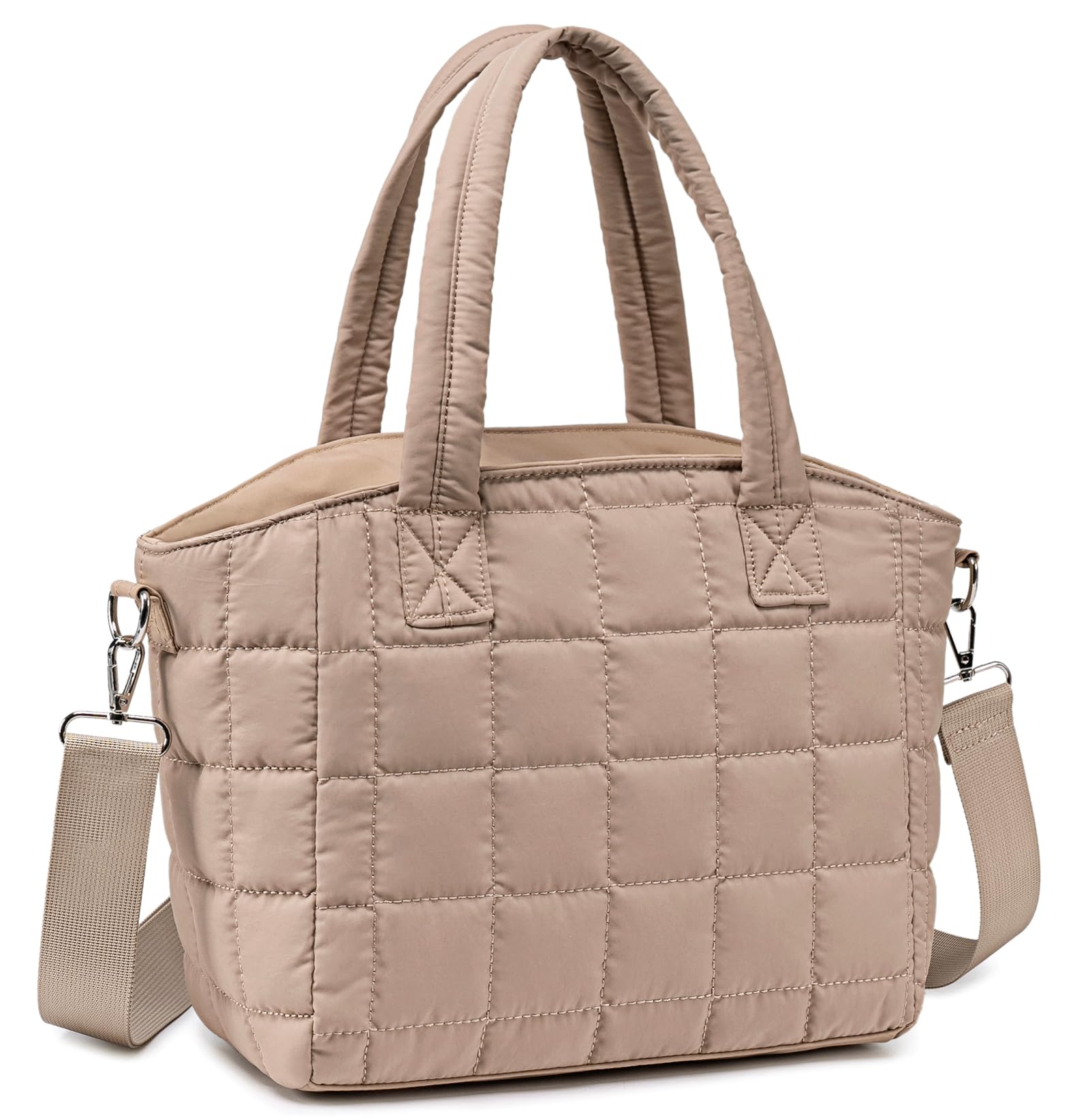LOIDOU insulated lunch box in quilted khaki with 9L capacity for on-the-go meals.