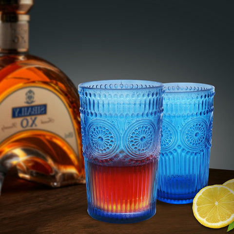 Loivttvv sunflower-pattern glass adds vintage charm to weddings and dinners