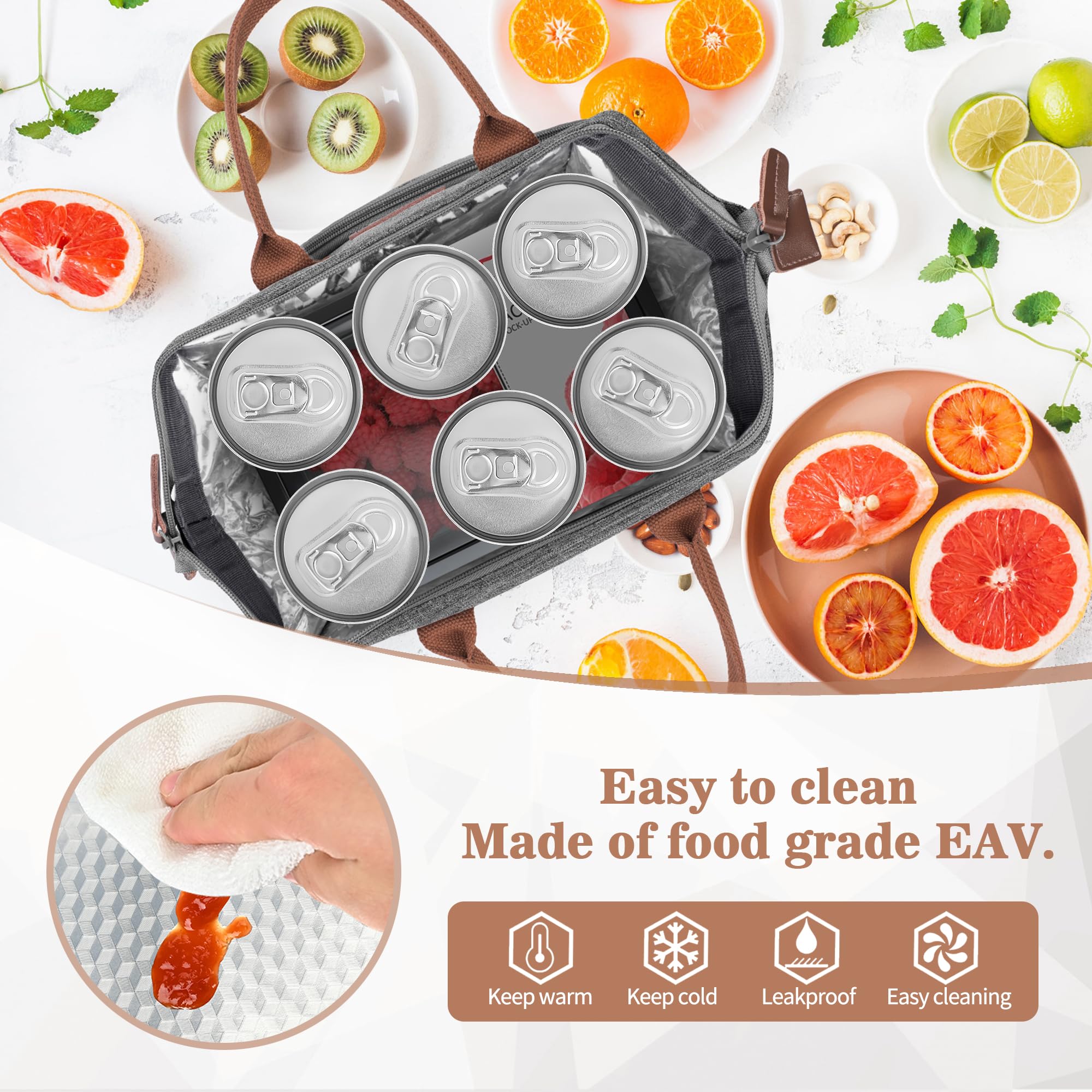 Lokass reinforced handles on grey bag support easy carrying for work or travel