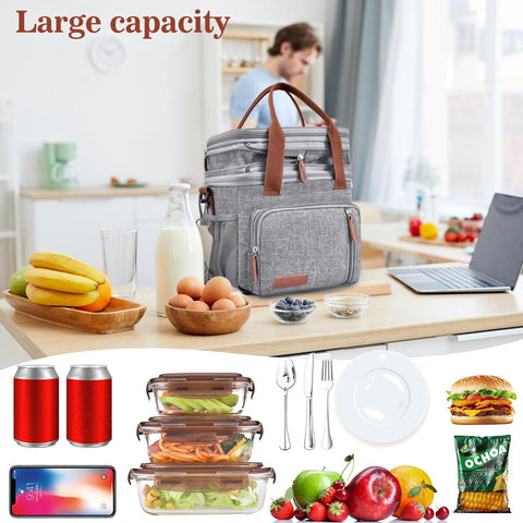 LOKASS interior mesh pocket for utensils keeps essentials organized.