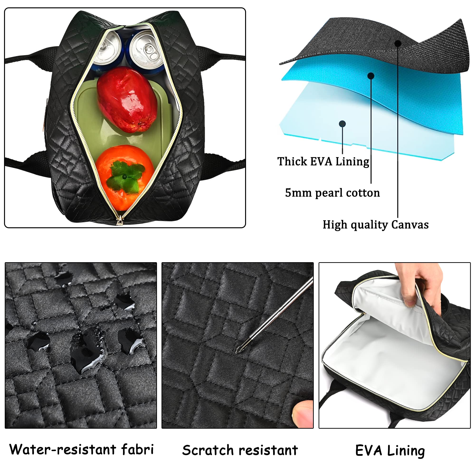 LOKASS insulated bag with zipper closure, secure opening