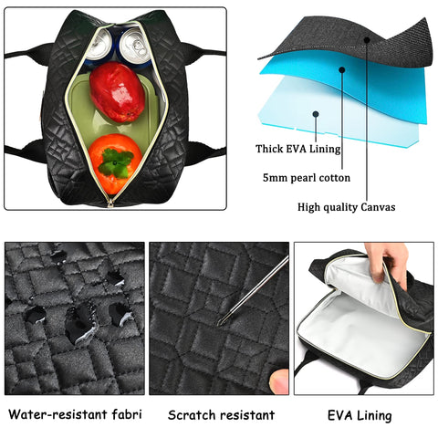 LOKASS insulated bag with zipper closure, secure opening