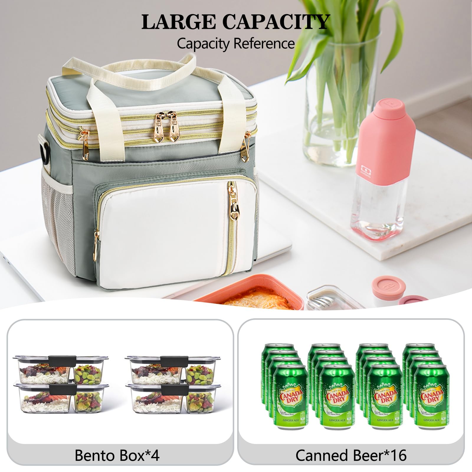 LOKASS multiple pockets organize utensils, bottles, and valuables efficiently.
