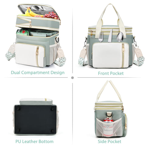 LOKASS two carry options with handles and adjustable shoulder strap.