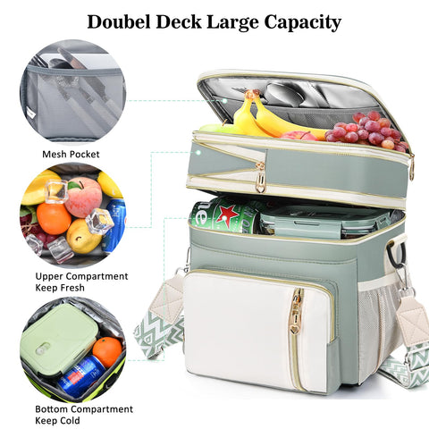 LOKASS versatile lunch bag suitable for work, picnics, and beach trips.