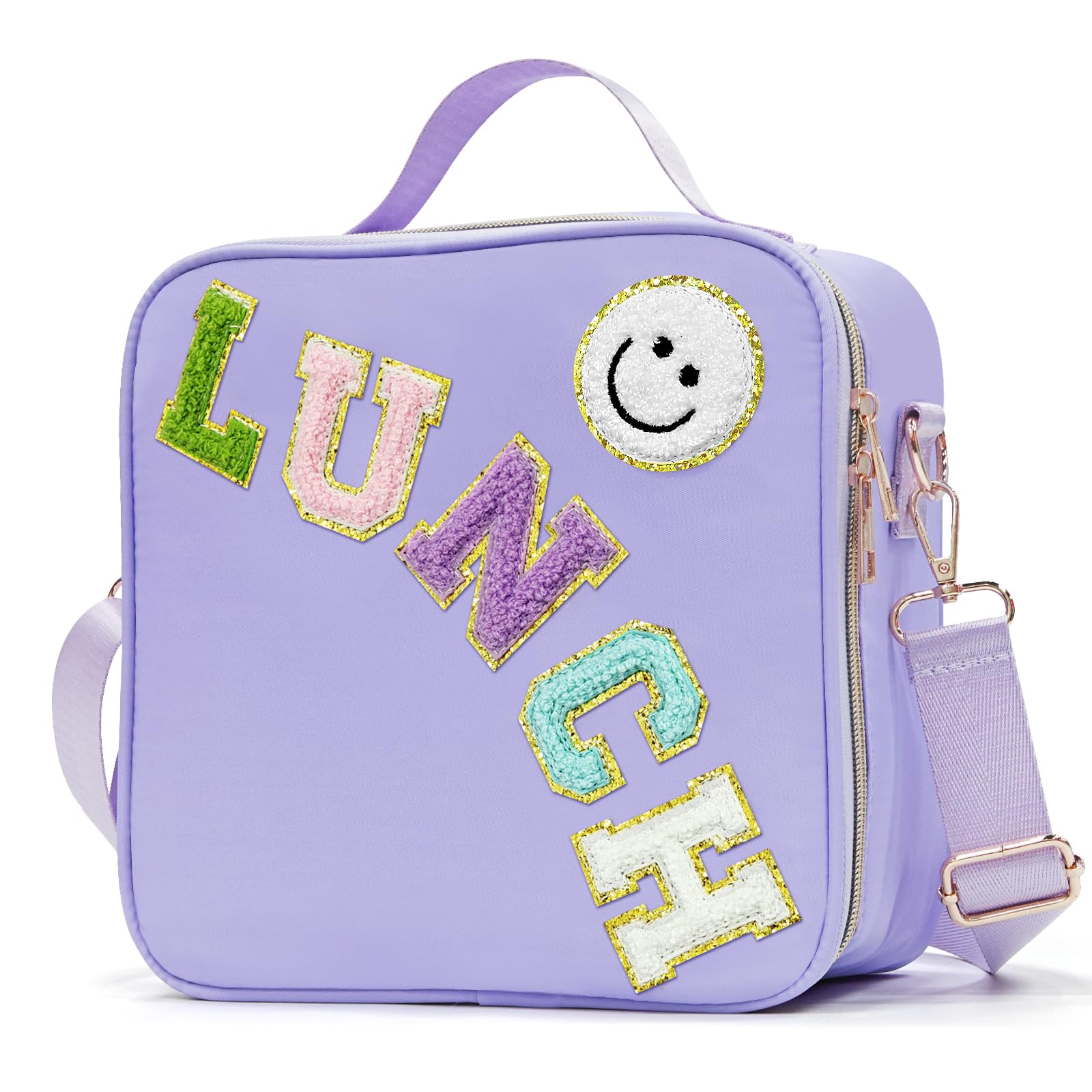 LOKFAR insulated lunch bag for women in purple with adjustable strap for everyday carry