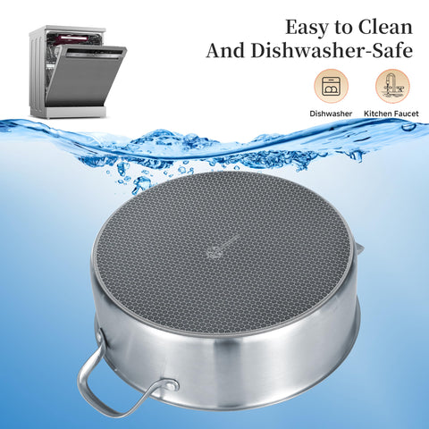 LOLYKITCH pan on induction stove demonstrating universal compatibility