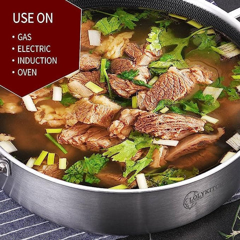 LOLYKITCH cool touch detachable handle in action offers safe grip during cooking