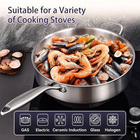 LOLYKITCH dishwasher-safe sauté pan cleans up quickly after busy weeknights.