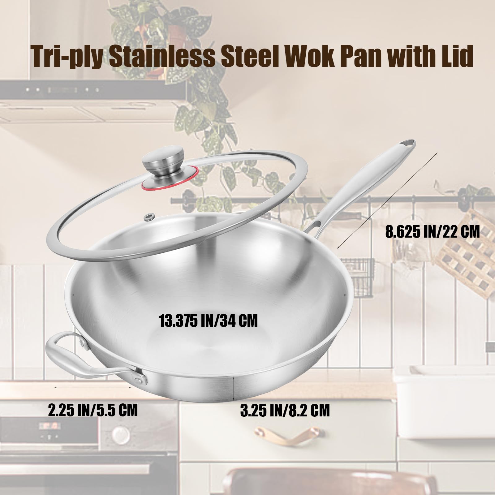 LOLYKITCH heavy duty wok pan delivers dependable heat distribution for searing