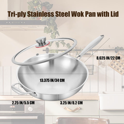 LOLYKITCH heavy duty wok pan delivers dependable heat distribution for searing