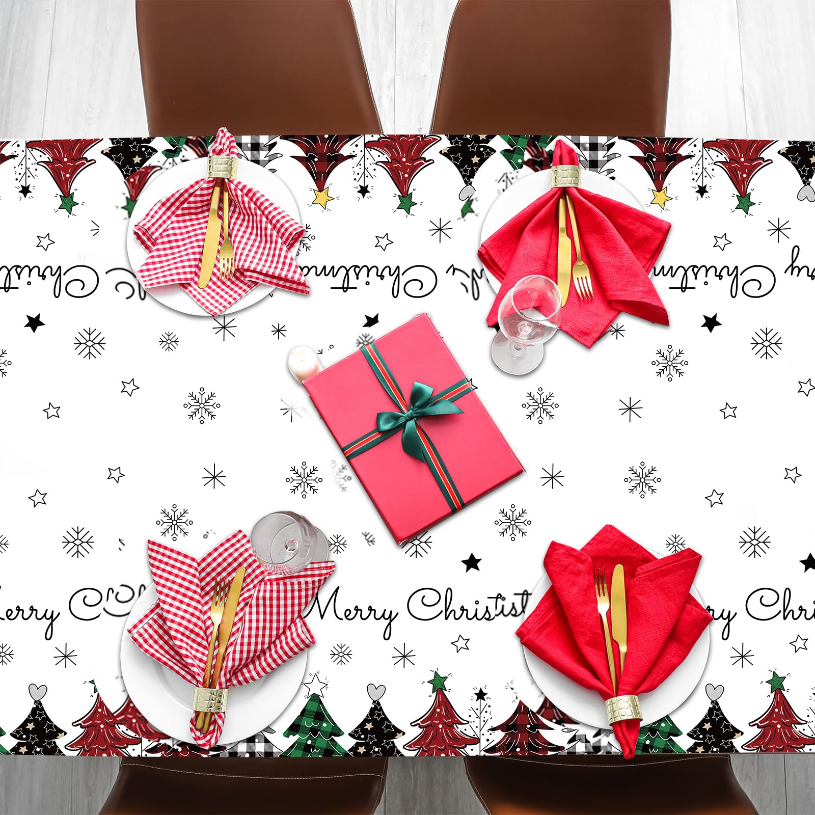 Lonfliness disposable tablecloth set simplifies post-party cleanup.