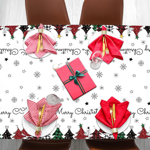 Lonfliness disposable tablecloth set simplifies post-party cleanup.