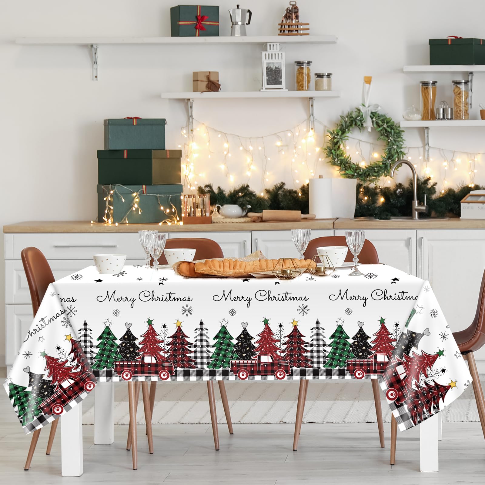 Lonfliness waterproof tablecloth shields against spills for easy cleanup.