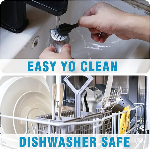 Longmann Dishwasher-safe Garlic Press simplifies cleanup after cooking