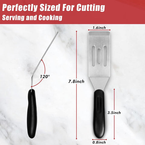 Longmann pampered-chef-mini-serving-spatula ergonomic-handle for comfortable grip.
