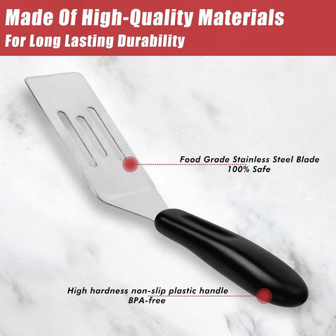 Longmann Pampered Chef mini spatula stainless blade, food-safe.