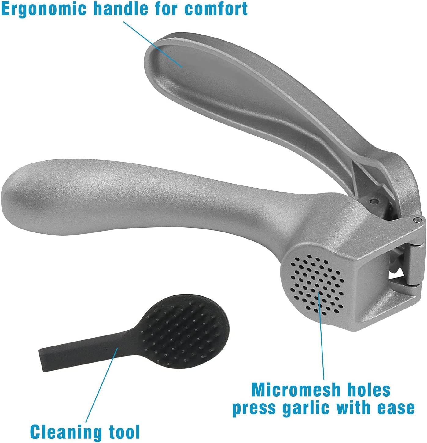 Longmann Peel-free mincing with garlic press, quick prep without peeling