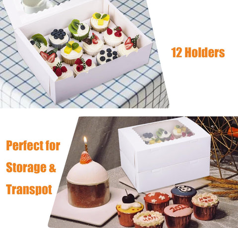 LongTEAM cupcake boxes fold flat for quick storage after service.