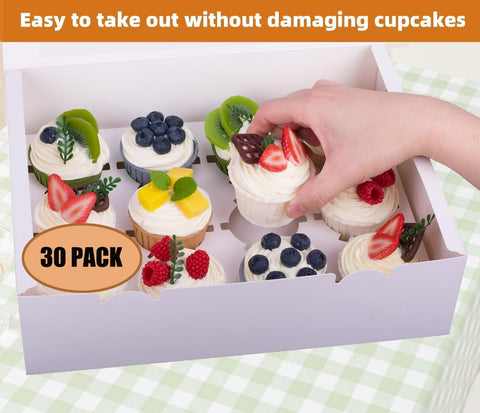 LongTEAM boxes are sturdy for transport with a divider tray to protect desserts.