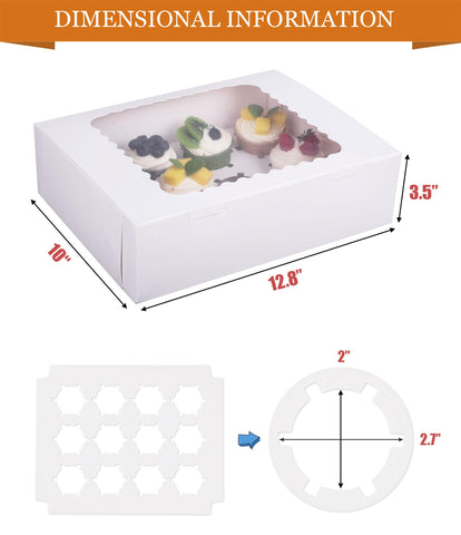 LongTEAM cupcake boxes showcase treats through a clear window for appealing displays.