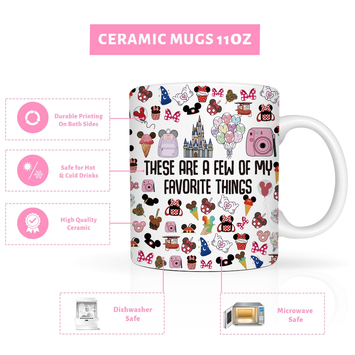 LONGXIN Fairytale Fans mug with fairy tale scenes, perfect for cozy mornings.