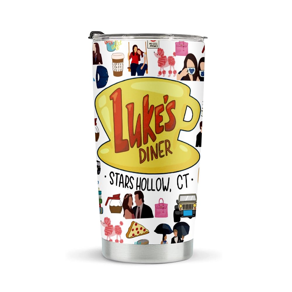 LONGXIN Gilmore-inspired 20oz tumbler front view, ideal for daily drinks on the go.
