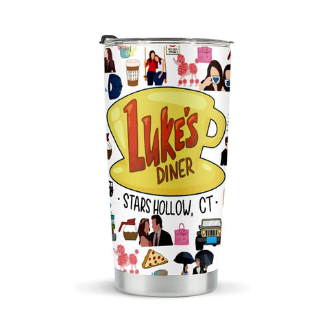 LONGXIN Gilmore-inspired 20oz tumbler front view, ideal for daily drinks on the go.