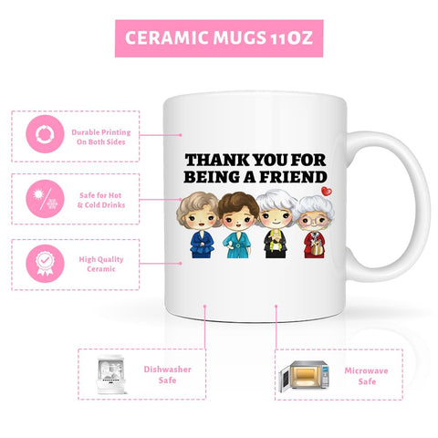 LONGXIN Thank You mug side view with ergonomic handle for daily use