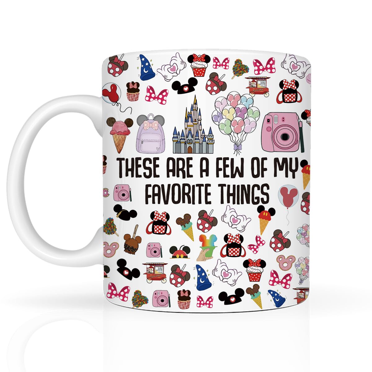 LONGXIN Vacation Trip Gift mug features mice travelers, ideal for travel enthusiasts.