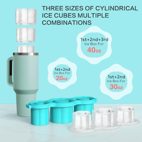 Longzon Easiest Release hollow cylinder ice cubes create slow-melt for less dilution
