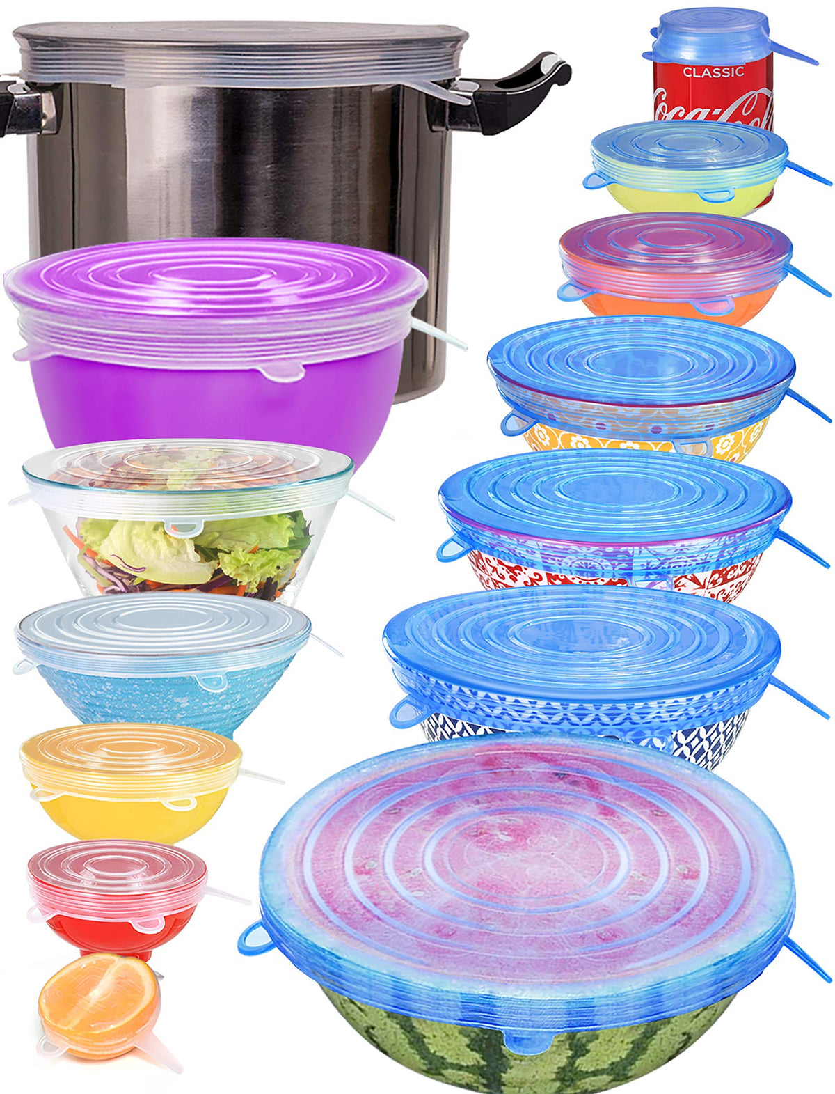 Longzon silicone lid covers a 2.6-inch bowl for airtight freshness.