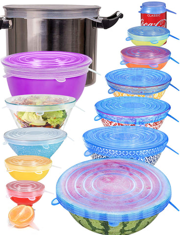Longzon silicone lid covers a 2.6-inch bowl for airtight freshness.