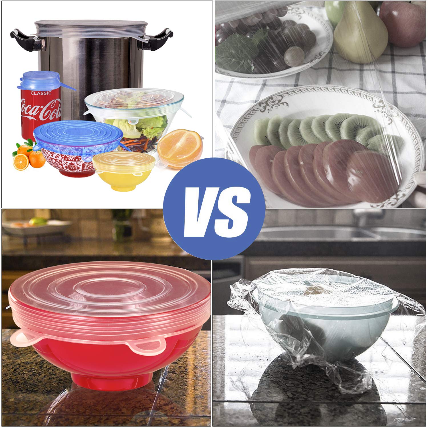 Longzon lid stretches to a 5.7-inch container and jars.