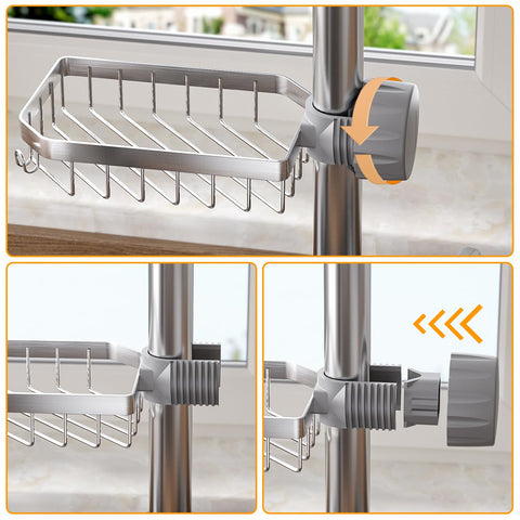 LONIN soap holder caddy keeps soap within easy reach and drains water.