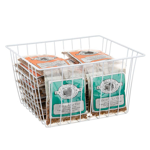 Lonpute pearl white basket opened, clear visibility for quick retrieval