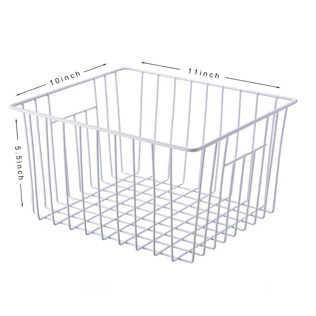 Lonpute freezer basket, side view, compact shelving fit