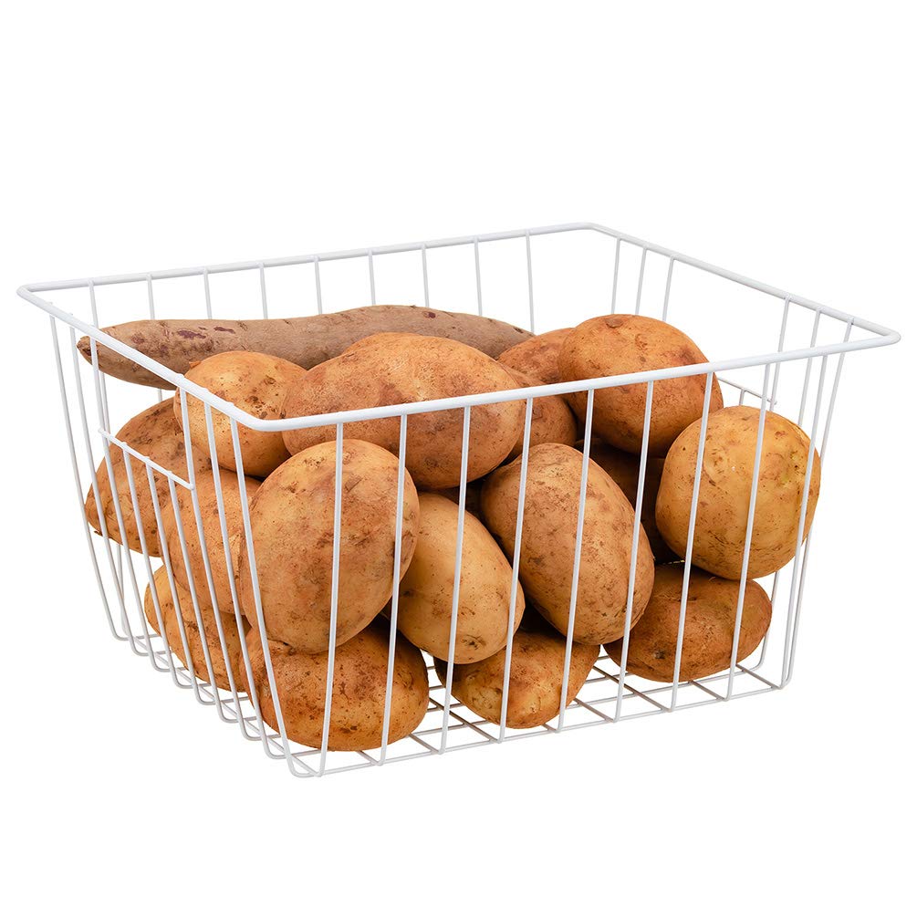 Lonpute wire basket stacked, maximizing freezer organization and air flow