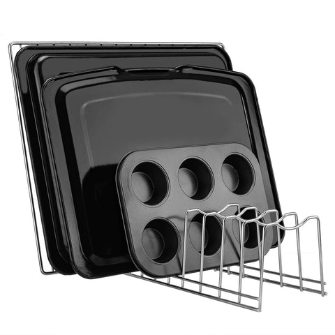 Lonpute lid rack with dividers configuration for lids and pans